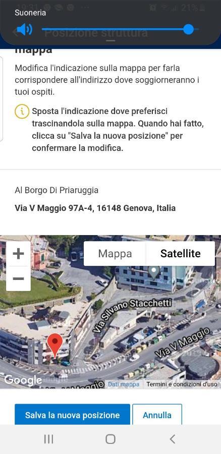 Al Borgo Di Priaruggia Villa Genua Exteriör bild
